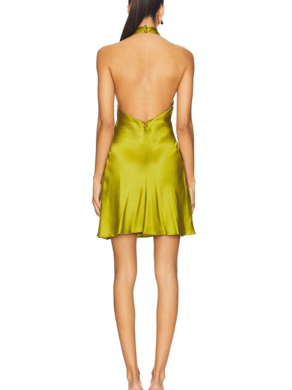 House of Harlow 1960 x REVOLVE Sakai Mini Dress in Cypress Green silk satin - Picture 2 of 6
